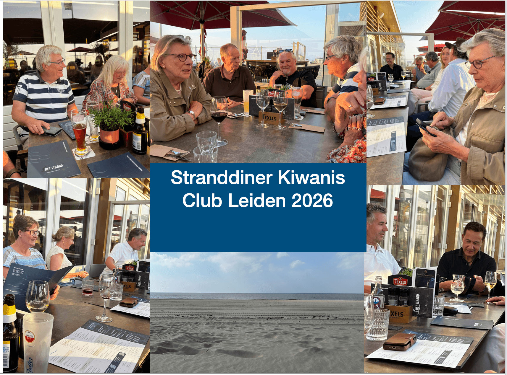 Ons jaarlijkse stranddiner met leden en oud-leden